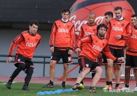 Entrenamiento en el Monumental.