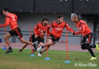 Entrenamiento en el Monumental.