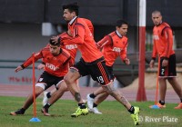 Entrenamiento en el Monumental.