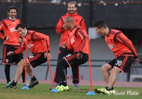 Entrenamiento en el Monumental.