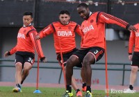 Entrenamiento en el Monumental.