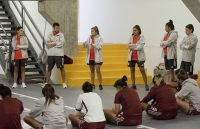 Daniela Díaz, al frente del plantel de Primera División de River.