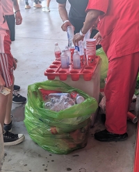 Campaña de reciclaje de River en días de partido en el Mâs Monumental.