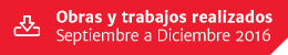 Obras Septiembre a Diciembre 2016
